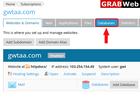 add database