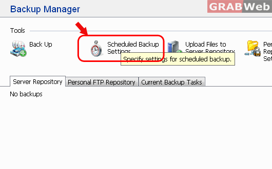 scheduled backup schedules backup