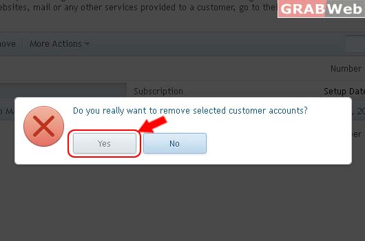 Remove Selected Customer