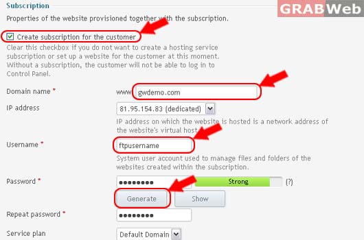Subscription Plesk 11.5 GRABWeb