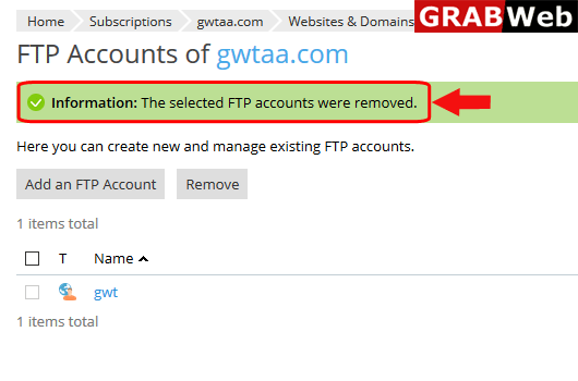 remove ftp