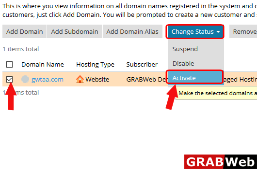 domain activate