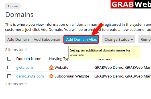 add alias