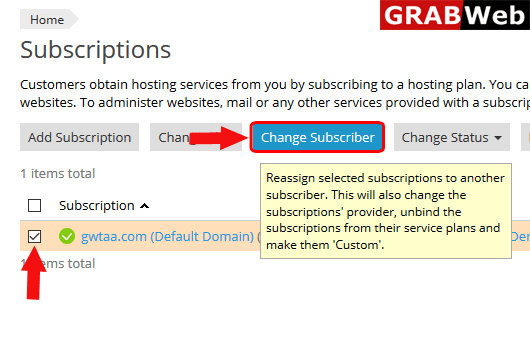 change subscriber