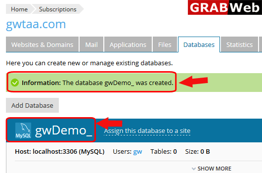 add database