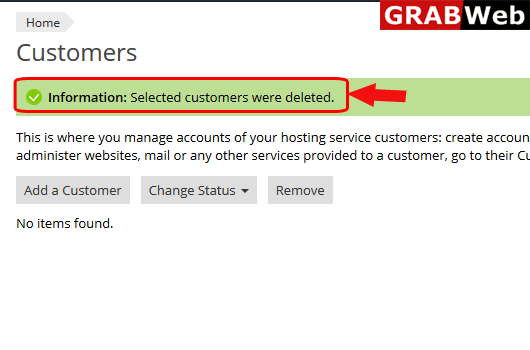 deleet customer