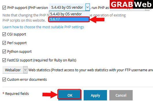 change php