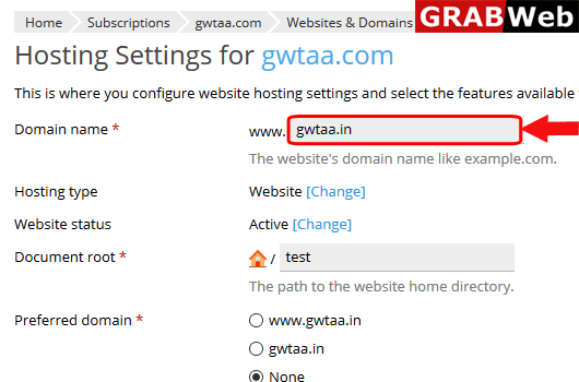 change name