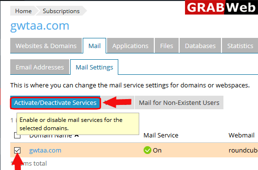 deactivate mail