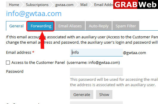 mail forwarding