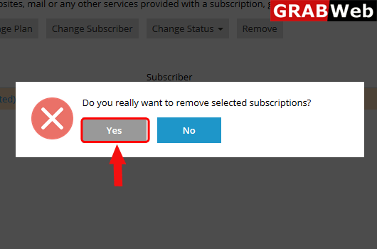 remove subscription