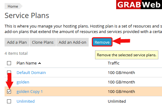 remove plan