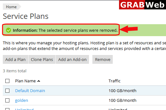 remove plan