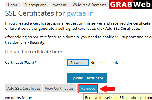 remove ssl