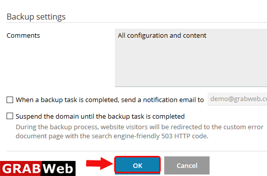 create backup