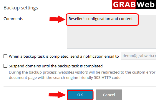 create backup