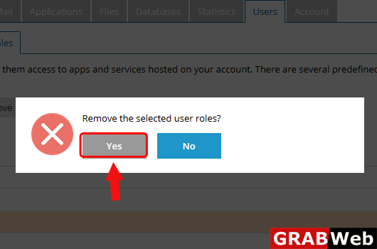 delete user role