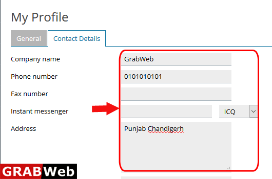 edit profile